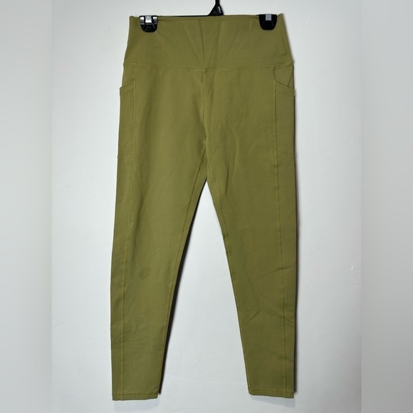 Buffbunny Collection Pants - Buff Bunny Leggings, green with pockets. Women’s large